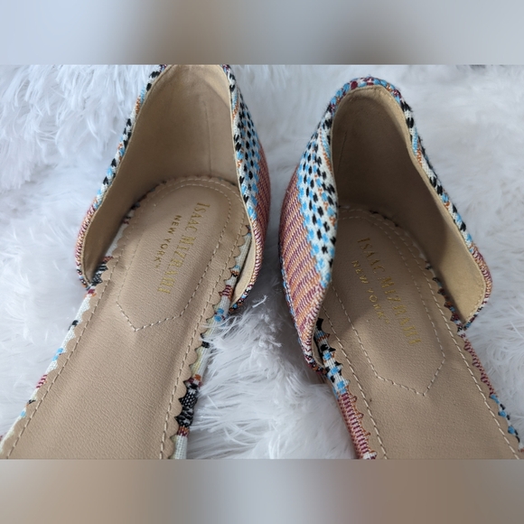 Isaac Mizrahi Tapestry D'Orsay Flats Woven Pointed Toe Southwestern Resort - Picture 5 of 6